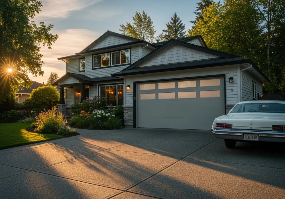 A newly installed modern garage door — Charleston