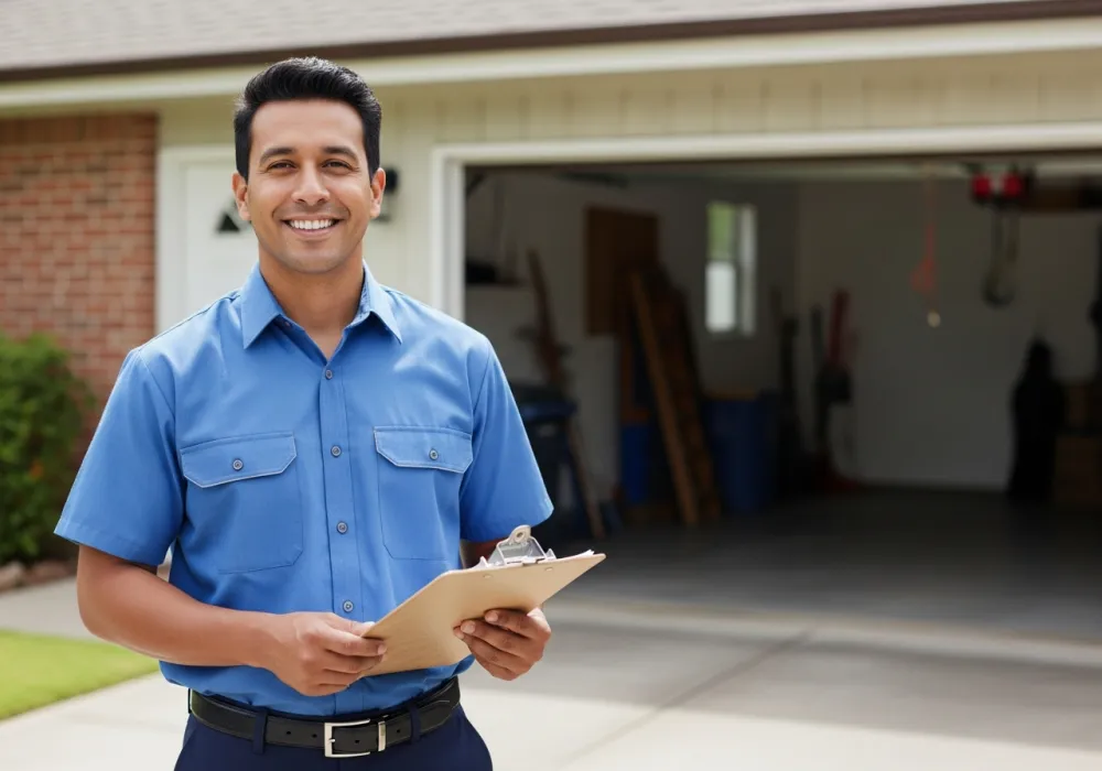 A professional garage door technician — Atlanta